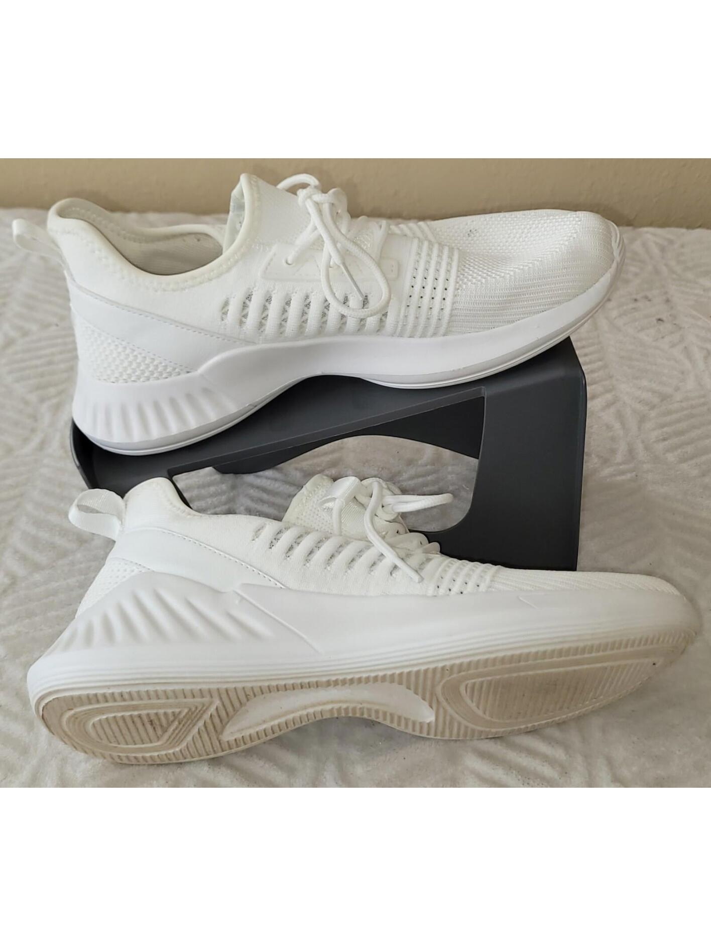 Womens Athletic Sneakers Size 7. Eur 39.5 Ghost White Running Lace Up Non Slip